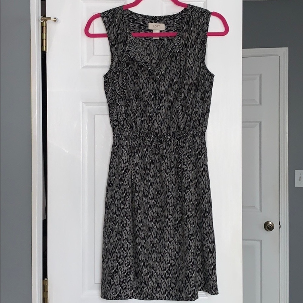 LOFT Black and White Summer Dress